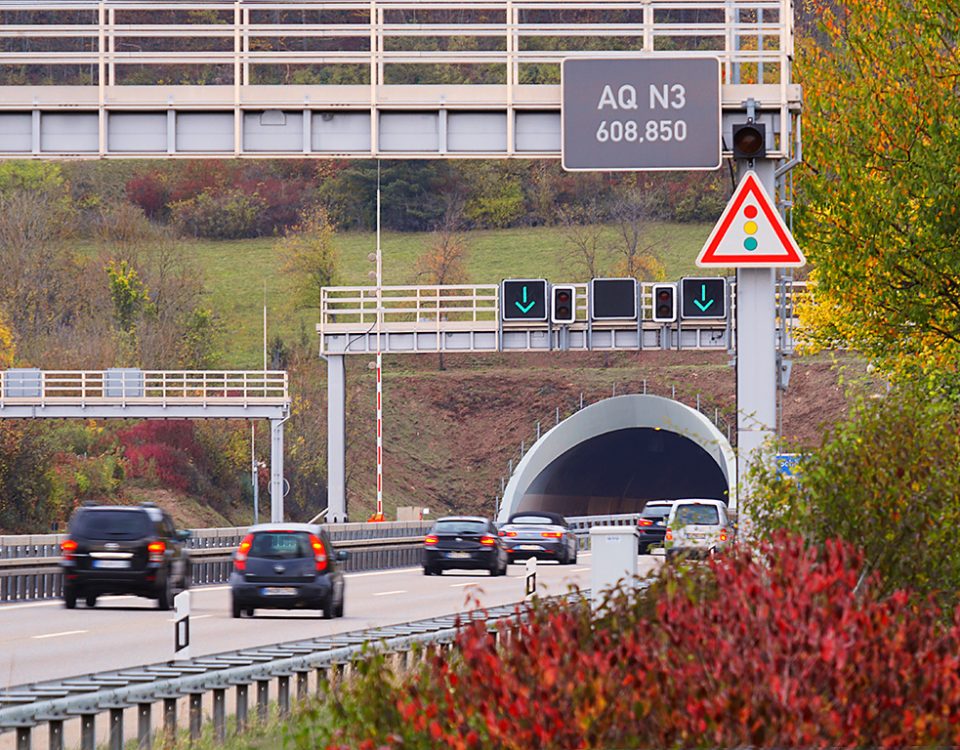 Autobahntunnel, Schönbuchtunnel auf der A81, Baden-Württemberg